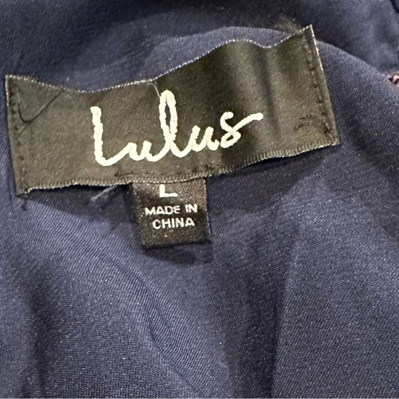 Lulus Sweetest Song Backless Long Sleeve Blue Floral Print Romper Size Large - Picture 8 of 9